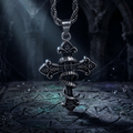 The Viper's Cross: Gothic Serpentine Chain