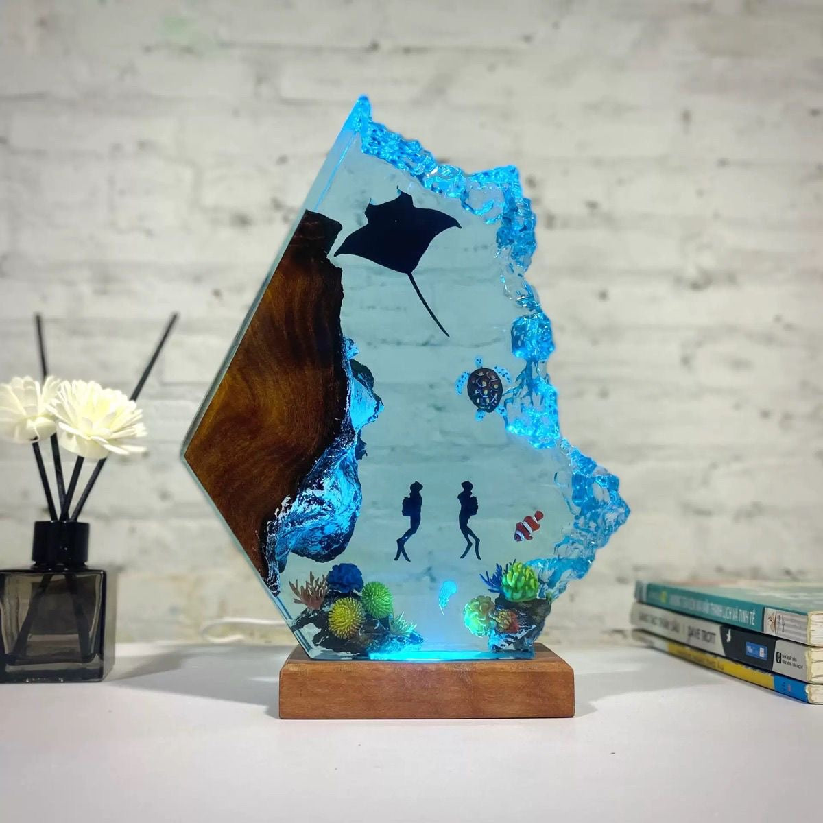 Handmade Ocean Resin Lamps | Deep Sea Epoxy Night Light Collection (Multiple Styles)
